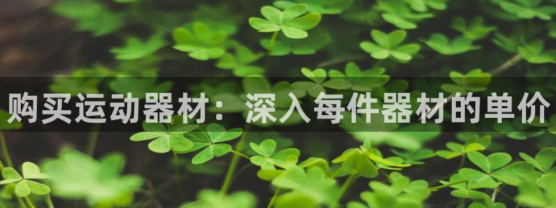 富联平台案7O777：购买运动器材：深入每件器材的单