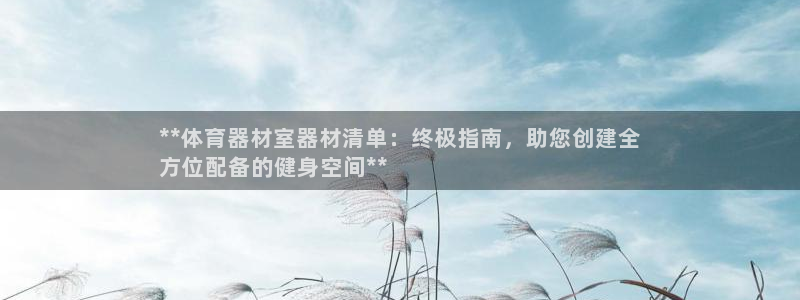 富联官网登陆：**体育器材室器材清单：终极指南，助您