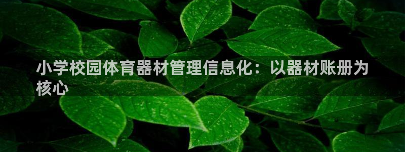 富联娱乐平台开户条件：小学校园体育器材管理信息化：以